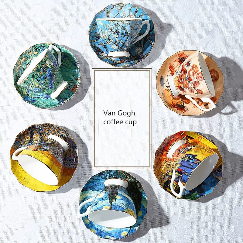 Vincent-Inspired Coffee & Tea Cups – Van Gogh Edition
