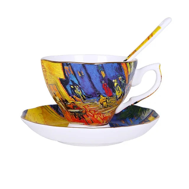 Vincent-Inspired Coffee & Tea Cups – Van Gogh Edition